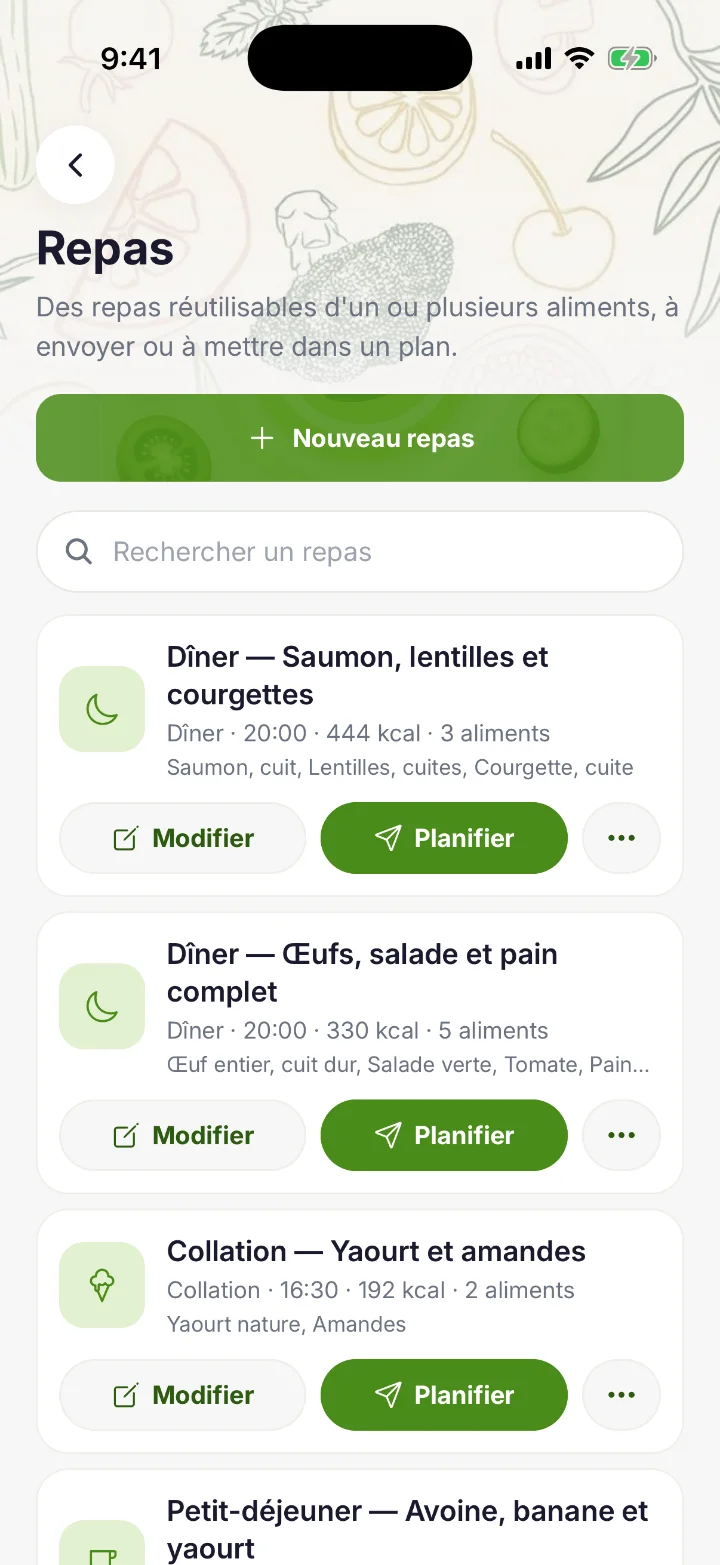 Screenshot — Open your meals