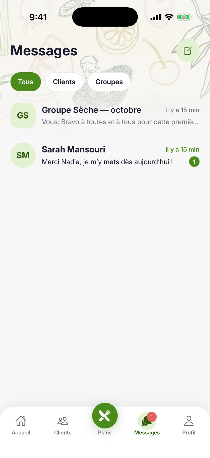 Screenshot — Your conversations