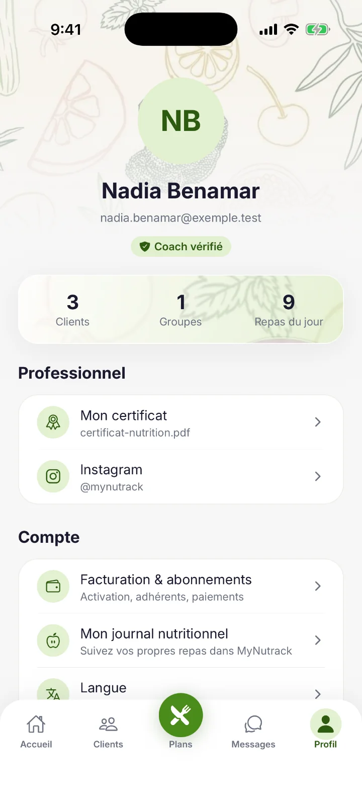 Screenshot — Your profile